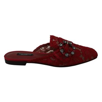 Dolce & Gabbana Mules - Dames - Slip ons - Rood - 35 EU - Schoenen