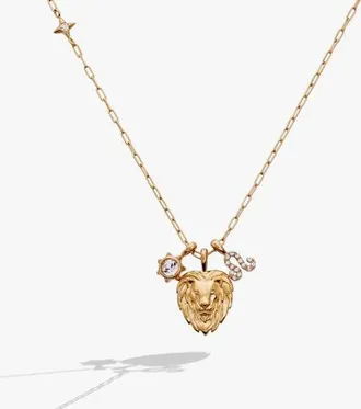 Alex and Ani Leo Zodiac Charm Cluster Necklace in Gold at Nordstrom