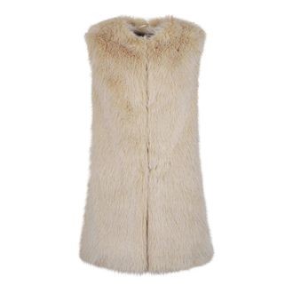 Herno Waistcoats, female, Beige, XS, Faux Fur Gilet Vest