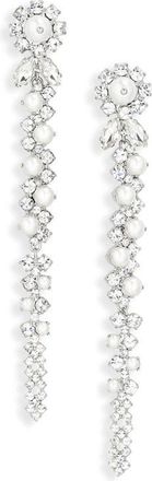 Simone Rocha Drip Drop Earrings in Crystal/Pearl at Nordstrom