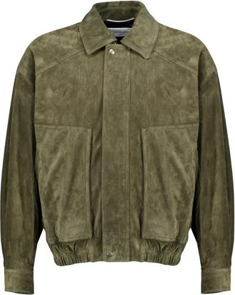 Saint Laurent Bomberjack van vintage leer - Heren - Bomber jackets - Groen - L - Leer - Jassen