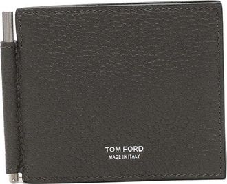 Tom Ford Soft Grain Leather T Line Money Clip Wallet