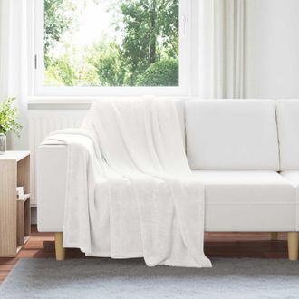vidaXL Vidaxl Coperte Da Pile 6 Pz Bianco 130 X 150 Cm 3.04 Kg Panno