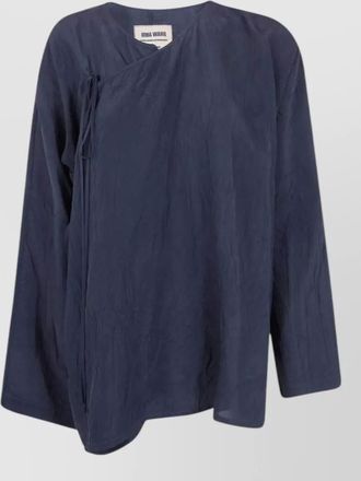 Uma Wang tanesha asymmetric knit top tie detail