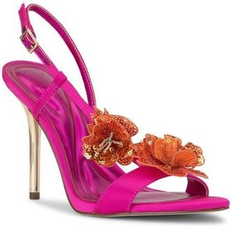 Jessica Simpson Nivory Half dOrsay Sandal in Bright Fuchsia at Nordstrom, Size 9.5