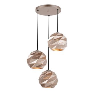 Netlighting Modern Hanging Pendant Golden 3 Light E27 in Gold