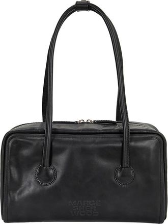 Margesherwood Boston Leather Shoulder Bag in Black Pull-Up at Nordstrom