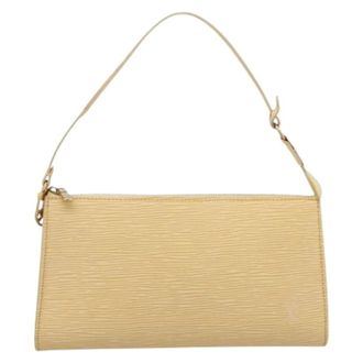 Louis Vuitton Pre-owned Shoulder Bag - Dames - Pre-owned - Beige - Maat: ONE Size Leer