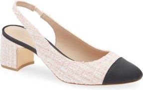 Stuart Weitzman Milla 55 Slingback Pump in Rosewater/black at Nordstrom Rack, Size 10.5
