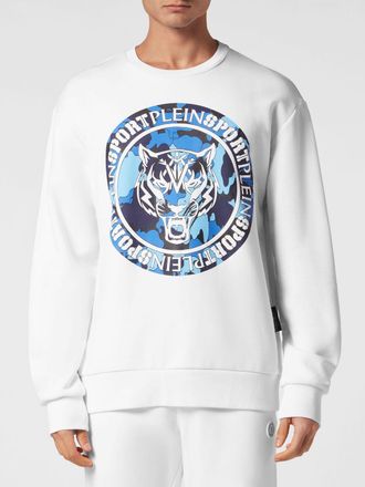 Plein Sport Dropped Shoulder Printed Logo Cotton Jumper