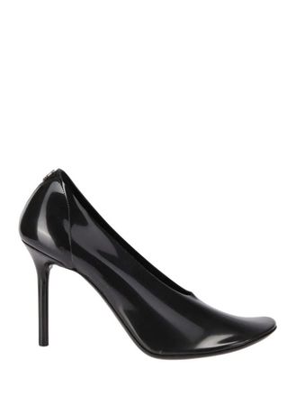 Courr&egrave;ges Hohe Schuhe - Black Stilettos In Semi-Transparent Translucent Ru - Gr. 36 (EU) - in Schwarz - f&uuml;r Damen