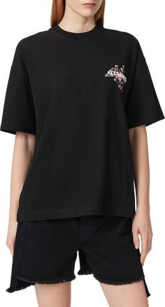 AllSaints Valen Etta Graphic T-Shirt in Black at Nordstrom, Size X-Small
