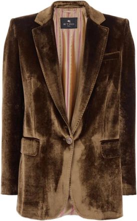 Etro Velvet Jacket - Dames - Blazers - Bruin - XS - Jassen