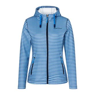 Deproc Kapuzensweatjacke DEPROC ACTIVE MONICA MEADOWS Women, Damen, Gr. 40/42 (M), blau (indigo), 100% Polyester, tailliert, gerader Abschluss, Sweatjacken K