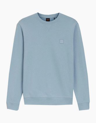 HUGO BOSS Mens Hugo Boss Mens Blue Westart Crew Neck Sweatshirt - Size: 46