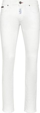Philipp Plein low-rise skinny jeans - men - Cotton/Elastane/Polyester/Cotton - 38 - White