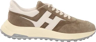 Hogan Taupe Hyperlight Suede Logo Sneakers