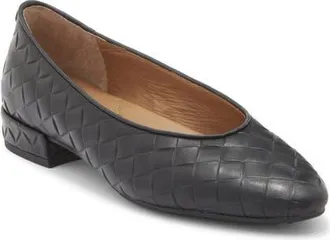 Gentle Souls Awilla Embossed Flat in Black Leather at Nordstrom, Size 6.5