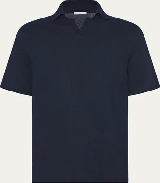 The Row Mens Savane Cotton-Cashmere Polo Shirt