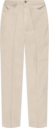 J.W.Anderson Broek met Logo - Heren - Straight fit broeken - Beige - XL - Katoen - Broeken