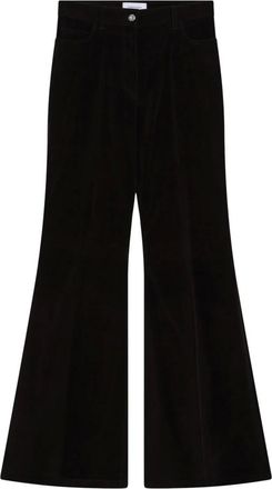 Ferragamo Wide Trousers, female, Black, Size: 2XS Regular Fit Pants