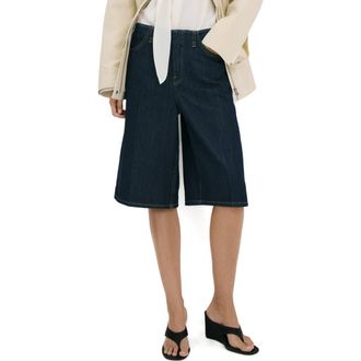 Mango Bermuda Shorts in Open Blue at Nordstrom, Size 10