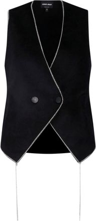 Giorgio Armani Gilet In Viscosa Con Strass
