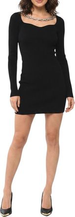 Giuseppe Di Morabito Black Sweet Heart Neck Mini Dress