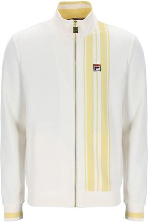 Fila Dante Printed Stripe Track Top - Gardenia/Raffia (UK, Alpha, L, Regular, Regular, Gardenia/Raffia)