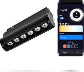 OEM Foco Lineal Led Wifi Zigbee Ajustable De 6w Para Rieles Magn&eacute;ticos Smart Track 48vdc 3000-5000k Regulable