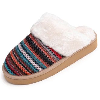 Minnetonka Womens Cerise Slip-On Shoes In Multi Sunset Stripe