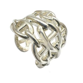 Herm&egrave;s Chaine Dancre Silver Silver 925 Band Ring (Pre-Owned)