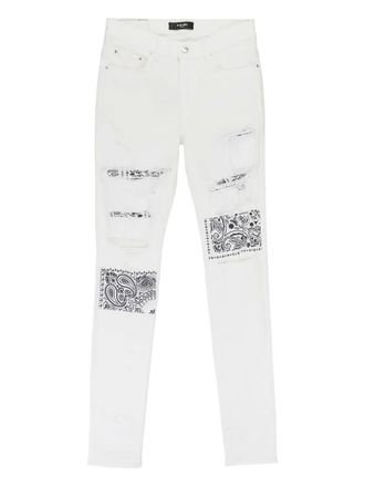 Amiri Bandana Artpatch jeans - White