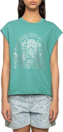 Zadig&Voltaire Cloe Embellished Tee in Borneo at Nordstrom, Size X-Small