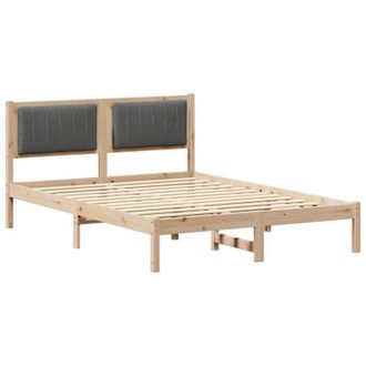 vidaXL Estructura De Cama Con Cabecera Tapizada Gris Oscuro Vidaxl