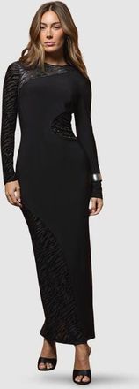 Coast Muse Zebra Mesh Maxi Dress in Black at Nordstrom, Size 10