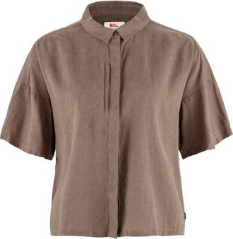 Fj&auml;llr&auml;ven &Ouml;vik Hemp Camp Shirt S/S Hemd f&uuml;r Damen | braun