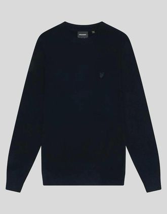 Lyle & Scott Lyle And Scott Mens Lambswool Crew Neck Jumper - Navy - Size: 40