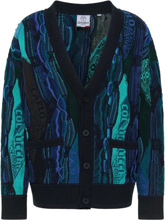 Carlo Colucci Cardigans - Heren - Vesten - Blauw - S - Leer - Truien & Vesten