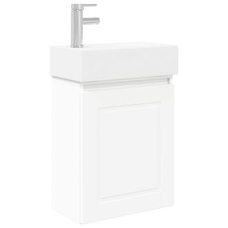 vidaXL M&oacute;dulo De Ba&ntilde;o Con Grifer&iacute;a Blanco 45,5 X 22,5 X 84 Cm Vidaxl