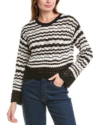 Shelli Segal Laundry By Shelli Segal Crochet Chenille Sweater