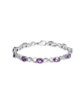 House of Brilliance Haus Of Brilliance Silver Diamond & Link Bracelet