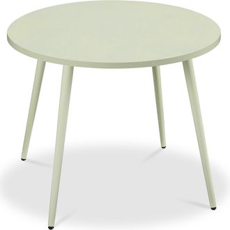 Best Choice Products Round Mid-Century Modern 35.5in Dining Table, Dinette for Home or Kitchen w/Wood Finish Steel Legs
