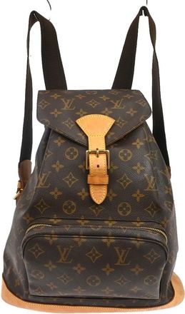 Louis Vuitton Vintage Montsouris Monogram Canvas Brown Canvas Backpack Bag (Pre-Owned)
