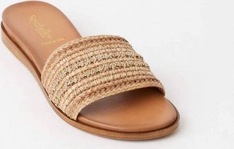 Seychelles Womens Destination Boho Embellished Slides In Natural
