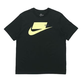 Nike Sportswear Chest Large Printing Short Sleeve Black Yellow Blackyellow CK2227-013