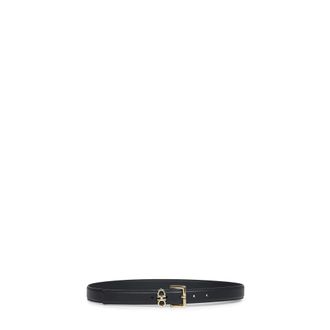 Ferragamo Belts, female, Black, Size: 80 CM Double Gancini Belt
