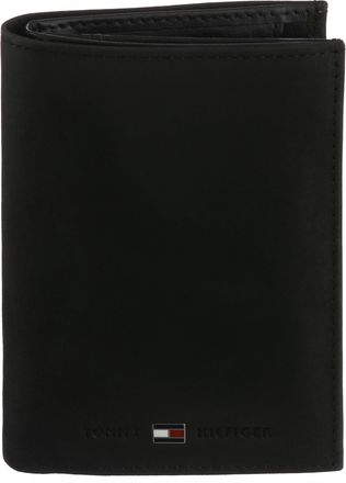 Tommy Hilfiger Geldb&ouml;rse TOMMY HILFIGER JOHNSON N/S WALLET W/COIN POCKET, Herren, schwarz, Leder, Basic, Kleinlederwaren Geldb&ouml;rse, aus echtem Leder im Hochformat