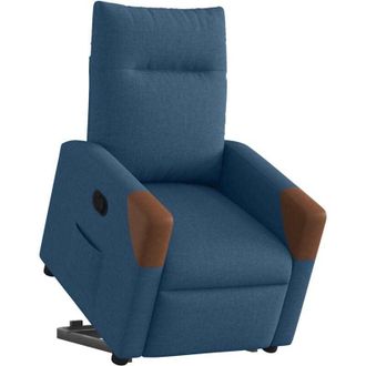 vidaXL Sill&oacute;n Reclinable Elevable Tela Azul Vidaxl