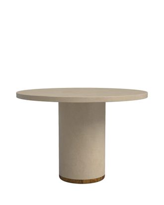 Hannun Mesa de comedor de microcemento en color arena 110 cm